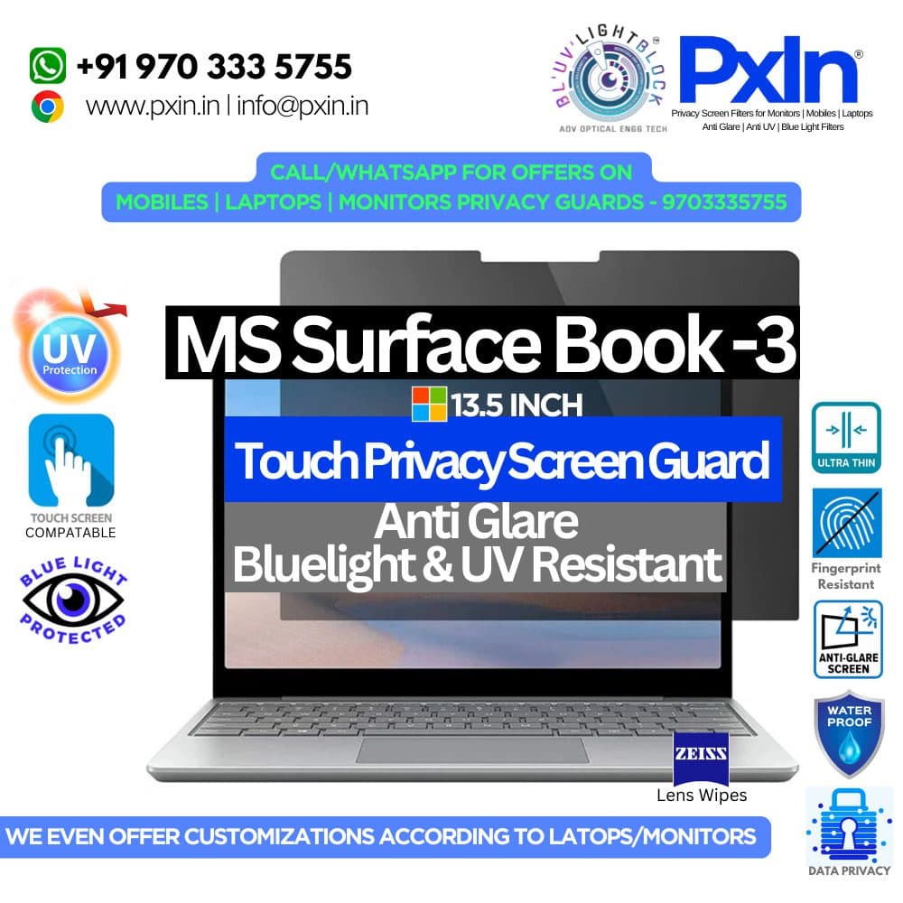 MS Surface Book 3 13.5 Inch Privacy Screen Protector