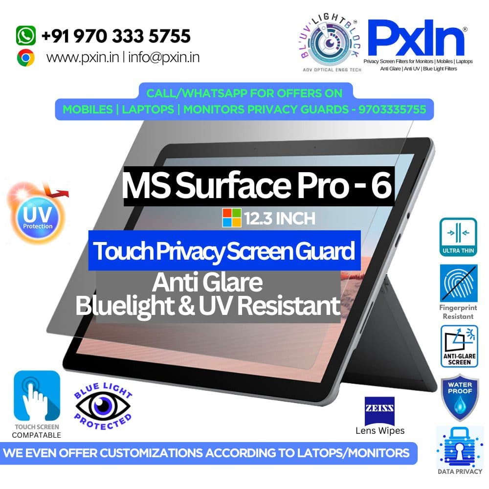 MS Surface Pro 6 12.3 Inch Privacy Screen Protector
