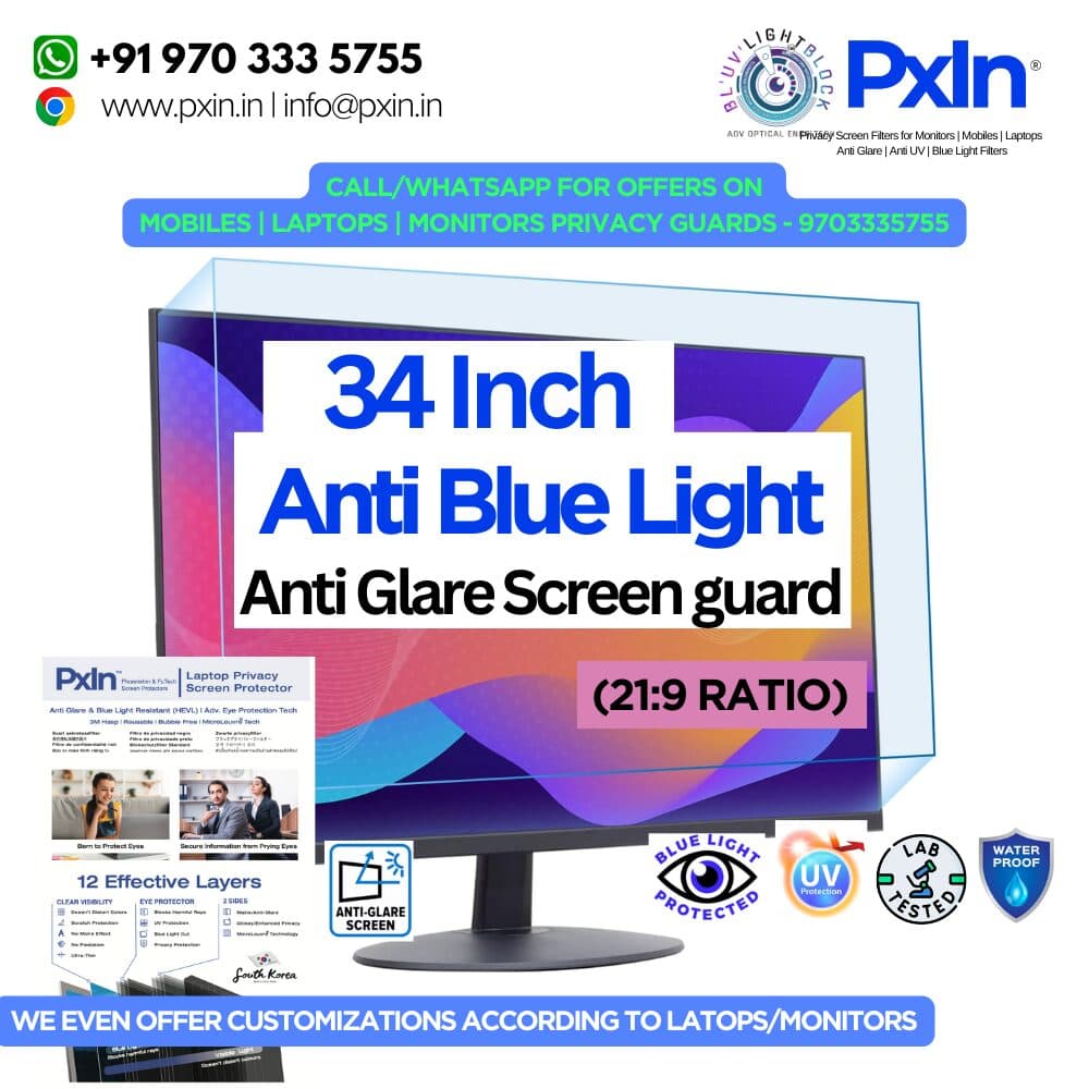 34 Inch (21:9) Monitor Screen Guard