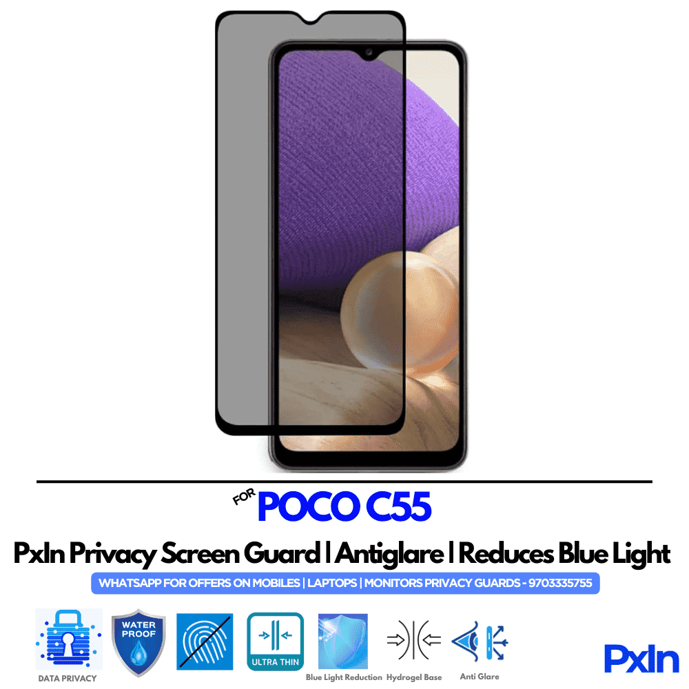 POCO C55 Privacy Screen Guard