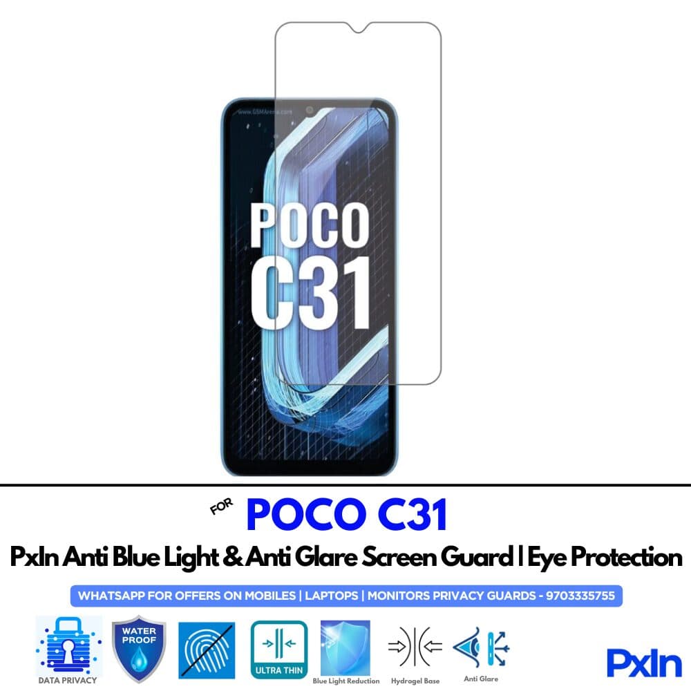 POCO C31 Anti Blue light screen guard