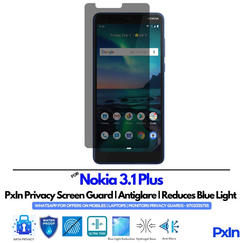 Nokia 3.1 Plus Mobile Privacy Screen
