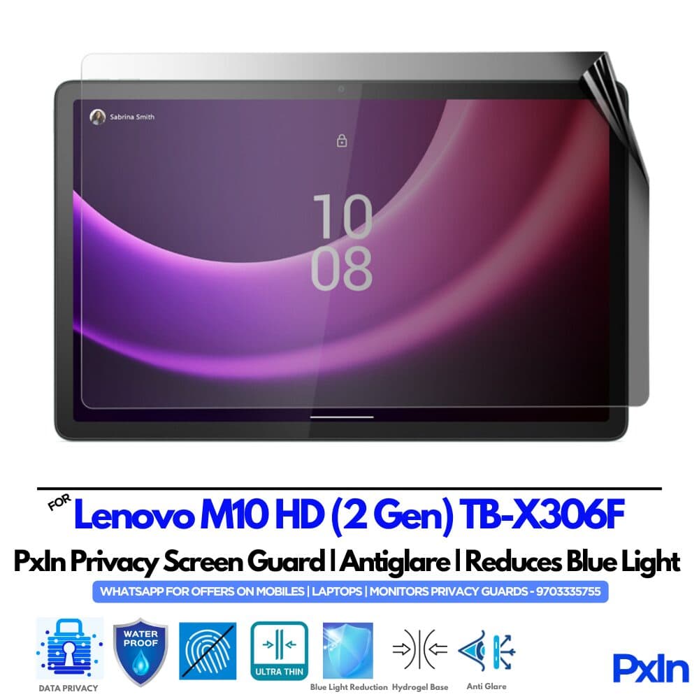 Lenovo M10 HD (2 Gen) TB-X306F Tab Privacy Screen