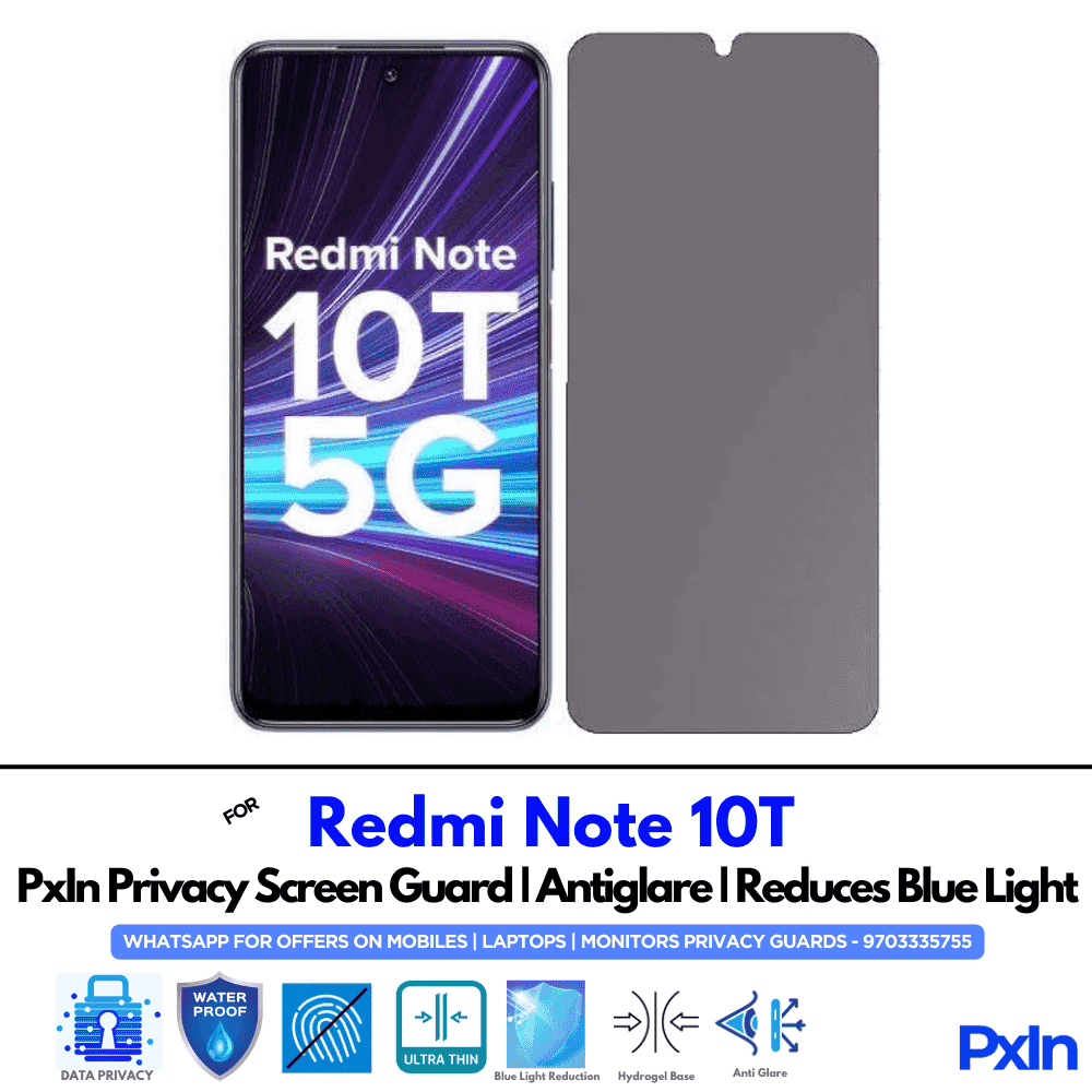 Redmi Note 10T Mobile Privacy Screen Guard