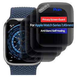 Apple Watch Series 7 (GPS + Cellular, 45mm) Smartwatch Privacy Screen Guard for | Privacy Filter | Anti-Glare, Fingerprint Resistant (Pack of 2)