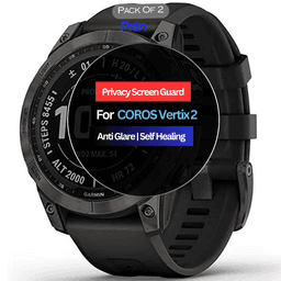 COROS Vertix 2 Smartwatch Privacy Screen Guard for | Privacy Filter | Anti-Glare, Fingerprint Resistant (Pack of 2)