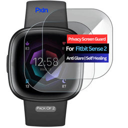 Fitbit Sense 2 Smartwatch Privacy Screen Guard for | Privacy Filter | Anti-Glare, Fingerprint Resistant (Pack of 2)