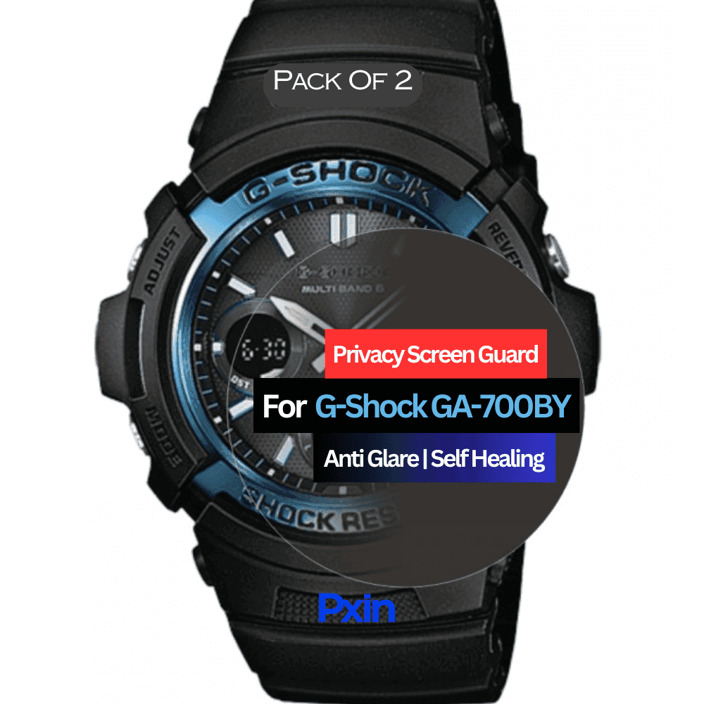 G-Shock GA-700BY Smartwatch Privacy Screen Guard for | Privacy Filter | Anti-Glare, Fingerprint Resistant (Pack of 2)