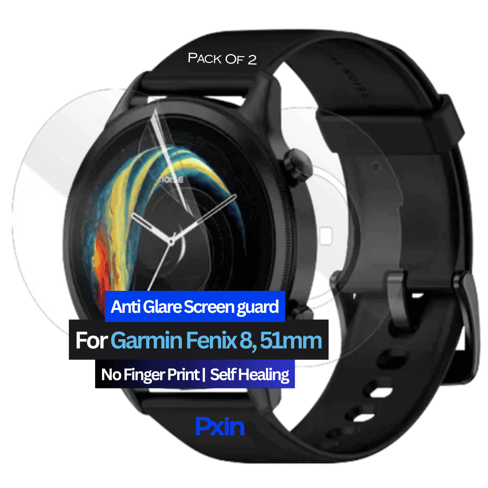 Garmin Fenix 8, 51mm anti glare screen guard