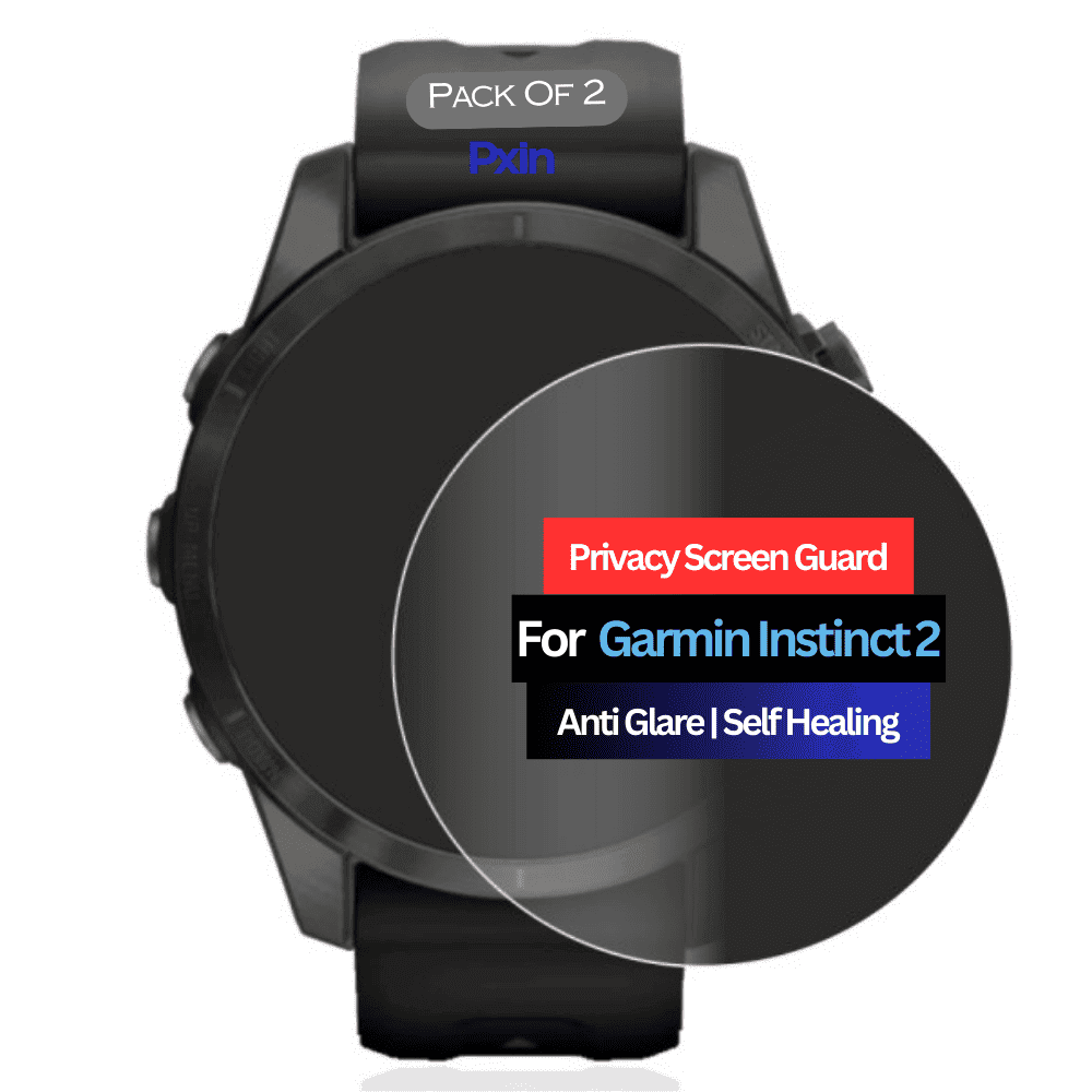 Garmin Instinct 2 Smartwatch Privacy Screen Guard for | Privacy Filter | Anti-Glare, Fingerprint Resistant (Pack of 2)
