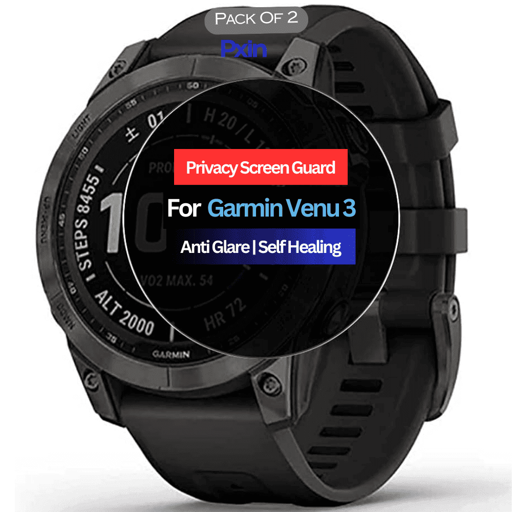 Garmin Venu 3 Smartwatch Privacy Screen Guard for | Privacy Filter | Anti-Glare, Fingerprint Resistant (Pack of 2)