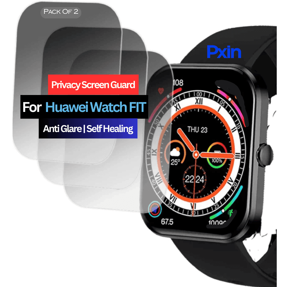 Huawei Watch FIT Smartwatch Privacy Screen Guard for | Privacy Filter | Anti-Glare, Fingerprint Resistant (Pack of 2)