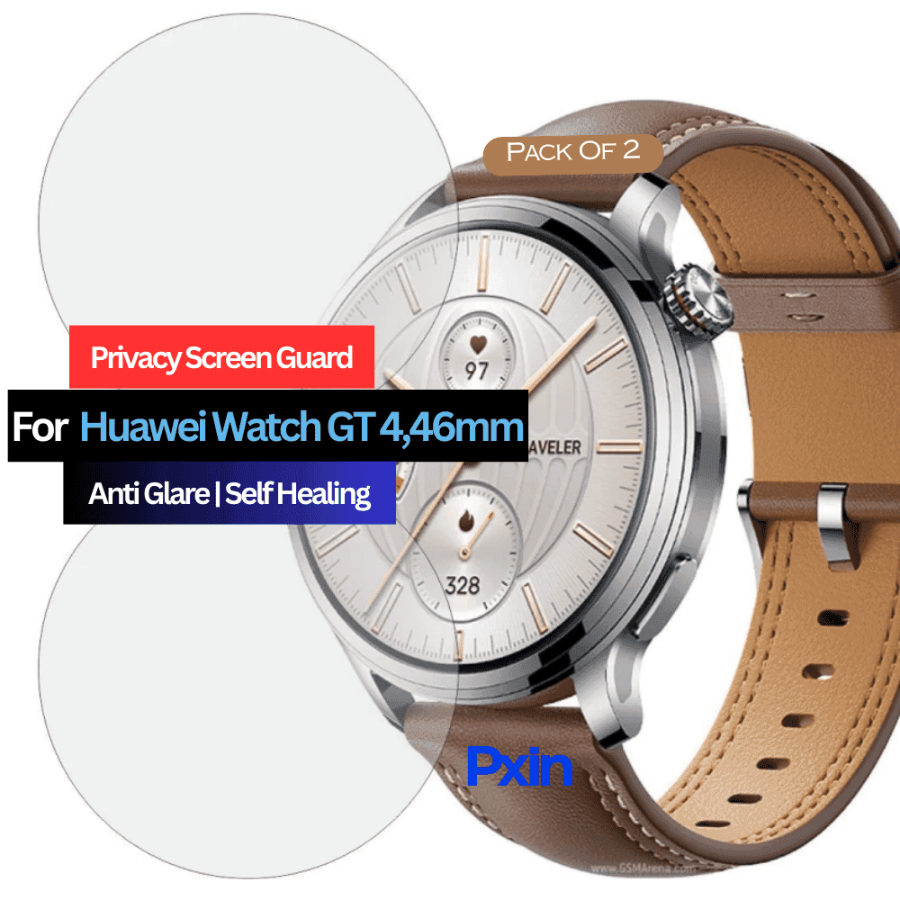 Huawei Watch GT4 46mm Smartwatch Privacy Screen Guard for | Privacy Filter | Anti-Glare, Fingerprint Resistant (Pack of 2)