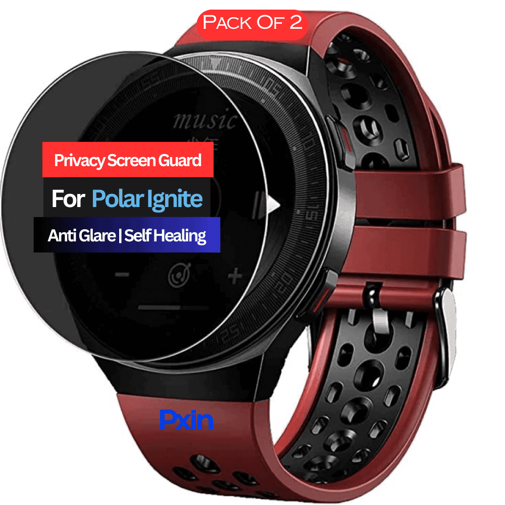 Polar Ignite Smartwatch Privacy Screen Guard for | Privacy Filter | Anti-Glare, Fingerprint Resistant (Pack of 2)