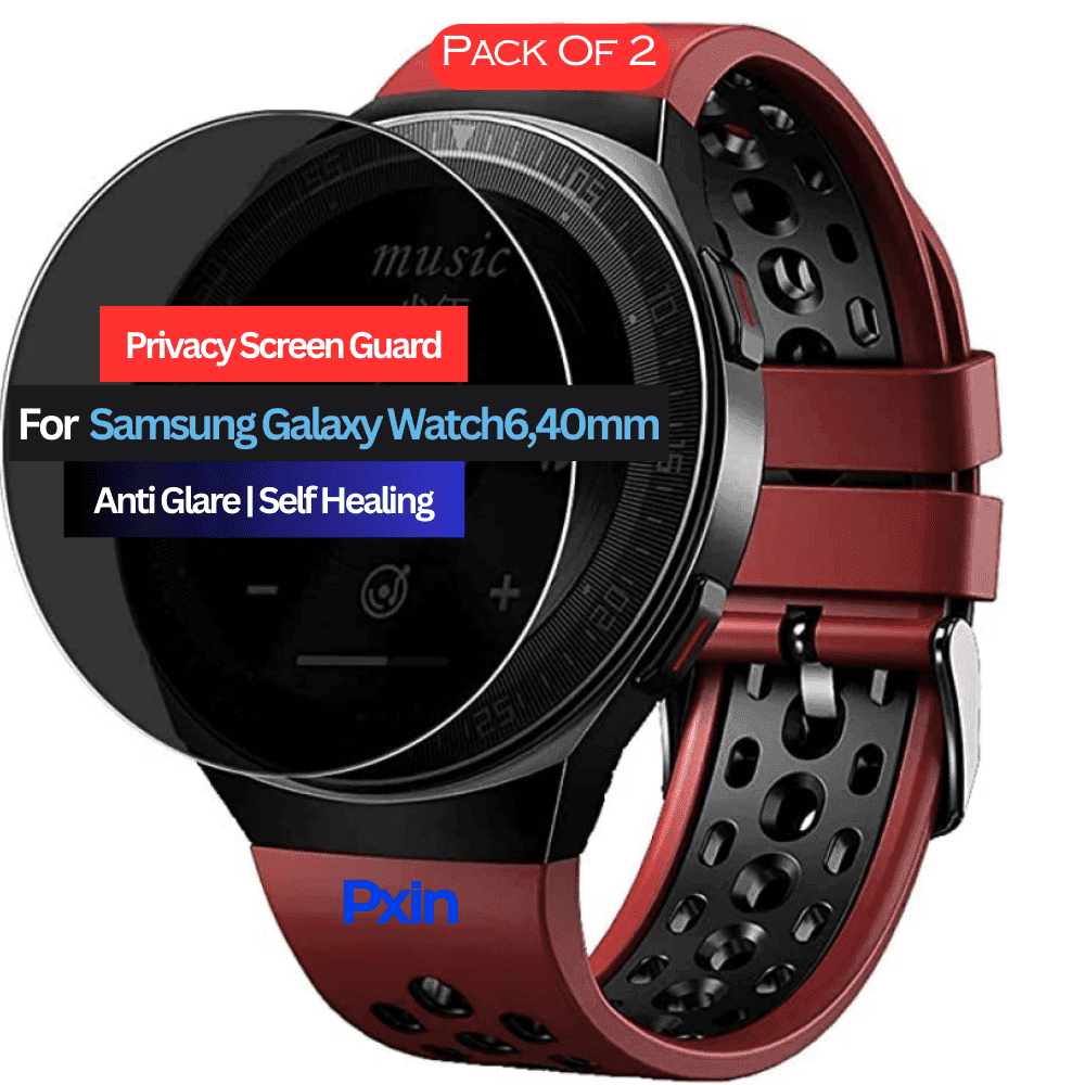 Samsung Galaxy Watch6 40mm Smartwatch Privacy Screen Guard for | Privacy Filter | Anti-Glare, Fingerprint Resistant (Pack of 2)