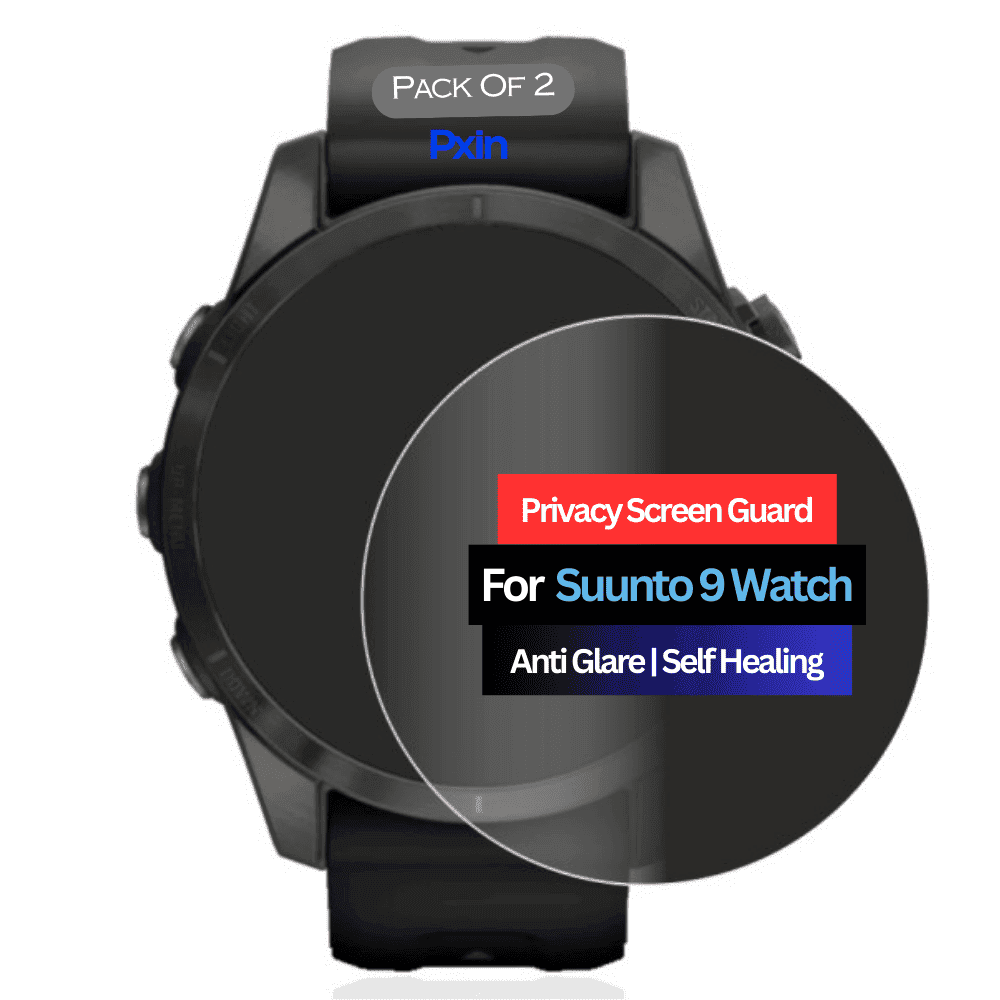 Suunto 9 Smartwatch Privacy Screen Guard for | Privacy Filter | Anti-Glare, Fingerprint Resistant (Pack of 2)