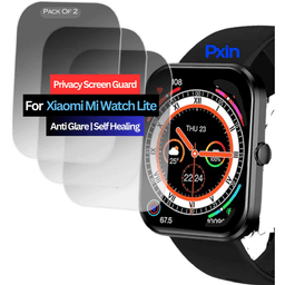Xiaomi Mi Watch Lite Smartwatch Privacy Screen Guard for | Privacy Filter | Anti-Glare, Fingerprint Resistant (Pack of 2)