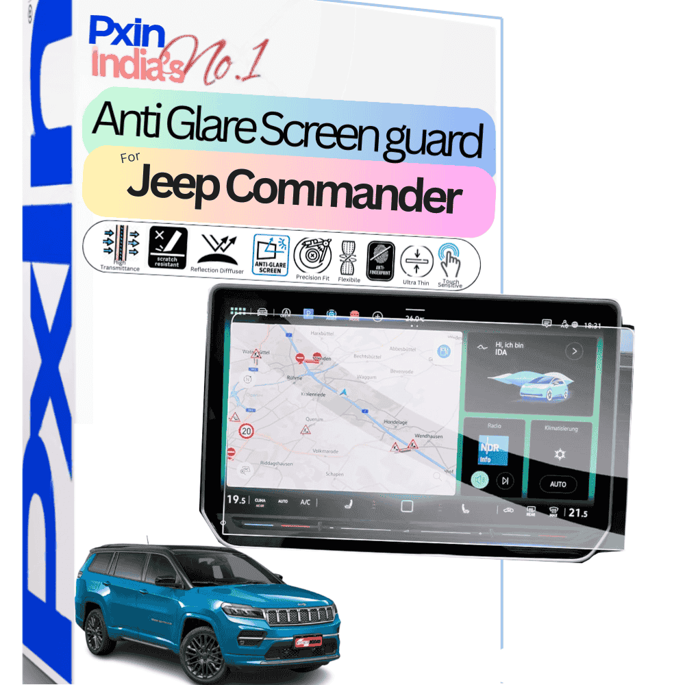 Jeep Commander antiglare screen guard