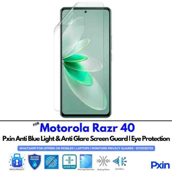 Anti Blue Light and Anti Glare Screen Guard for Motorola Razr 40 Mobile