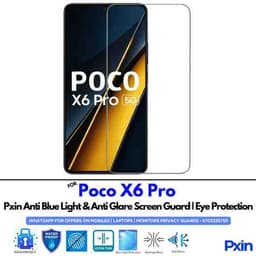 Anti Blue Light and Anti Glare Screen Guard for Poco X6 Pro Mobile
