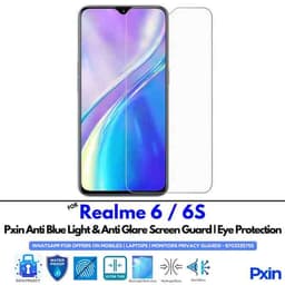 Realme6/6S Mobile Anti Bluelight and Anti glare Screen Guard