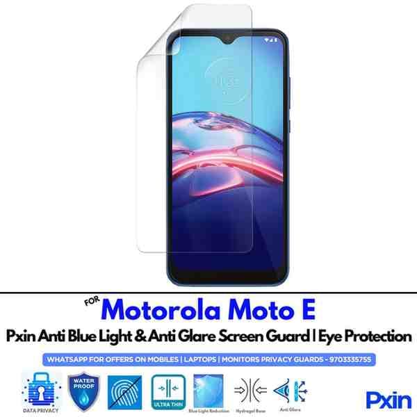 Anti Blue Light and Anti Glare Screen Guard for Motorola Moto E
