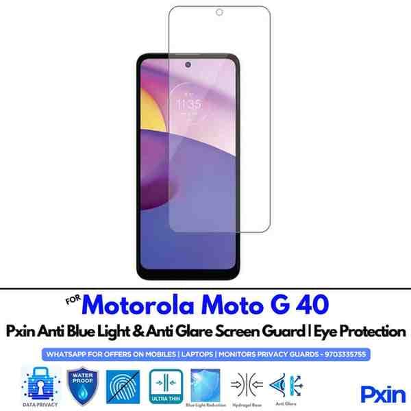 MotorolaMotoG40 Mobile Anti Blue Light and Anti Glare Screen Guard