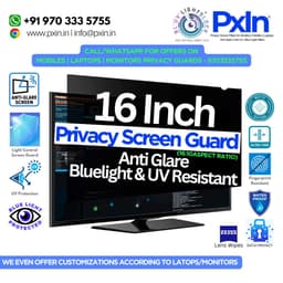 16 inch (16:10) Monitor Pro Privacy (Anti Blue Light & Anti Glare) Screen Guard - Image 1