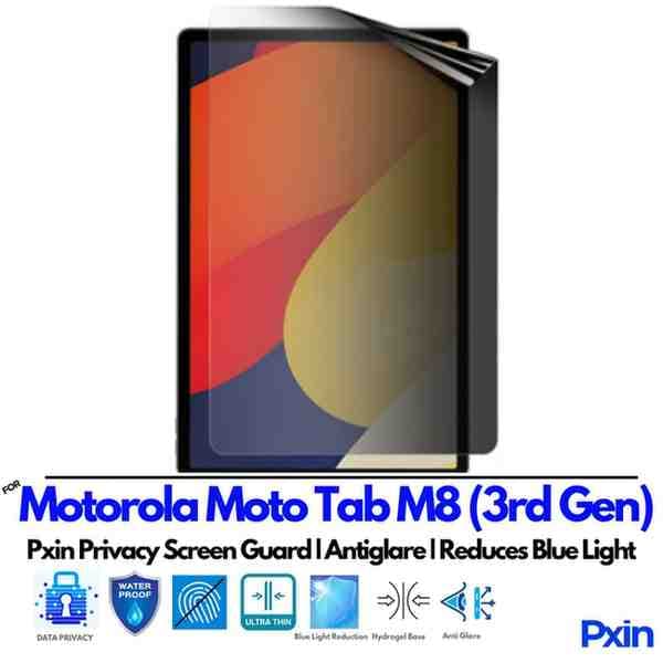 Motorola MotoTab M8 3rdGen Privacy screen guard