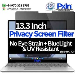 13.3 inch (16:9) Laptop - Pro Privacy Screen Guard | Anti Glare | Anti Blue Light | UV(A/B/C) Block | PXIN - Image 1