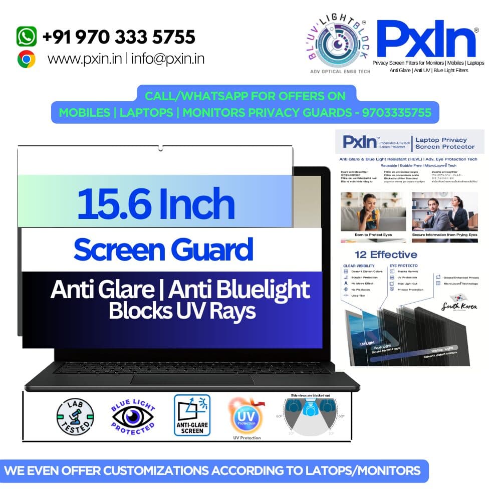 14 Inch (16:9) Laptop Magnetic Anti Blue Light & Anti Glare Screen Guard - Image 1