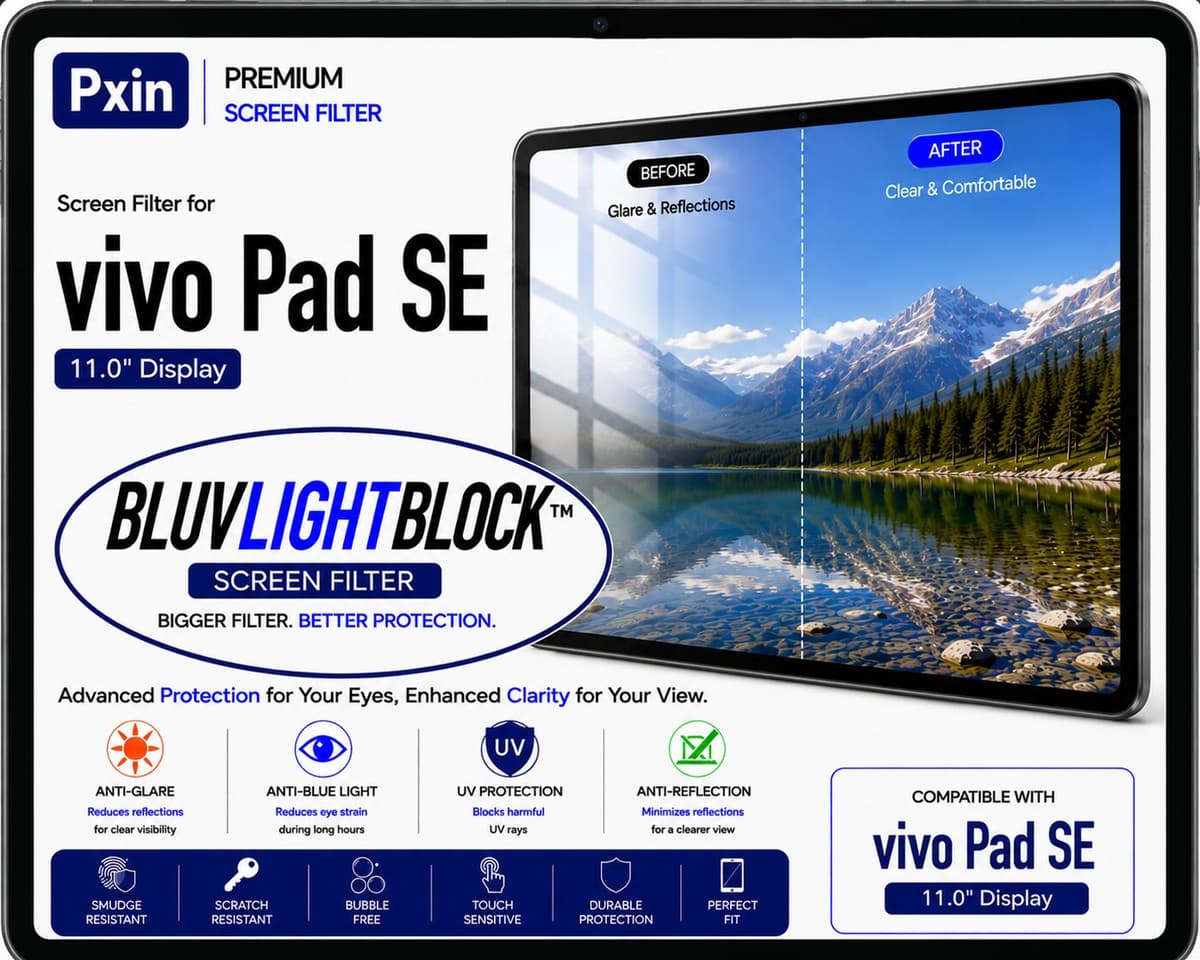 Anti Blue Light & Anti Glare Screen Guard for Vivo Pad SE - Image 1