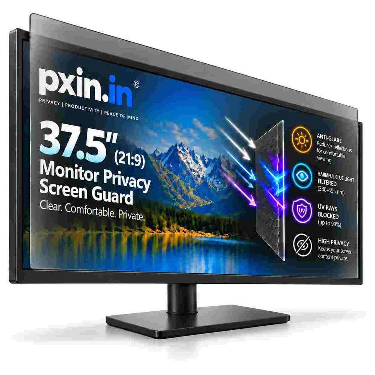37.5 Inch (21:9) Monitor Pro Privacy (Anti Blue Light & Anti Glare) Screen Guard - Image 1
