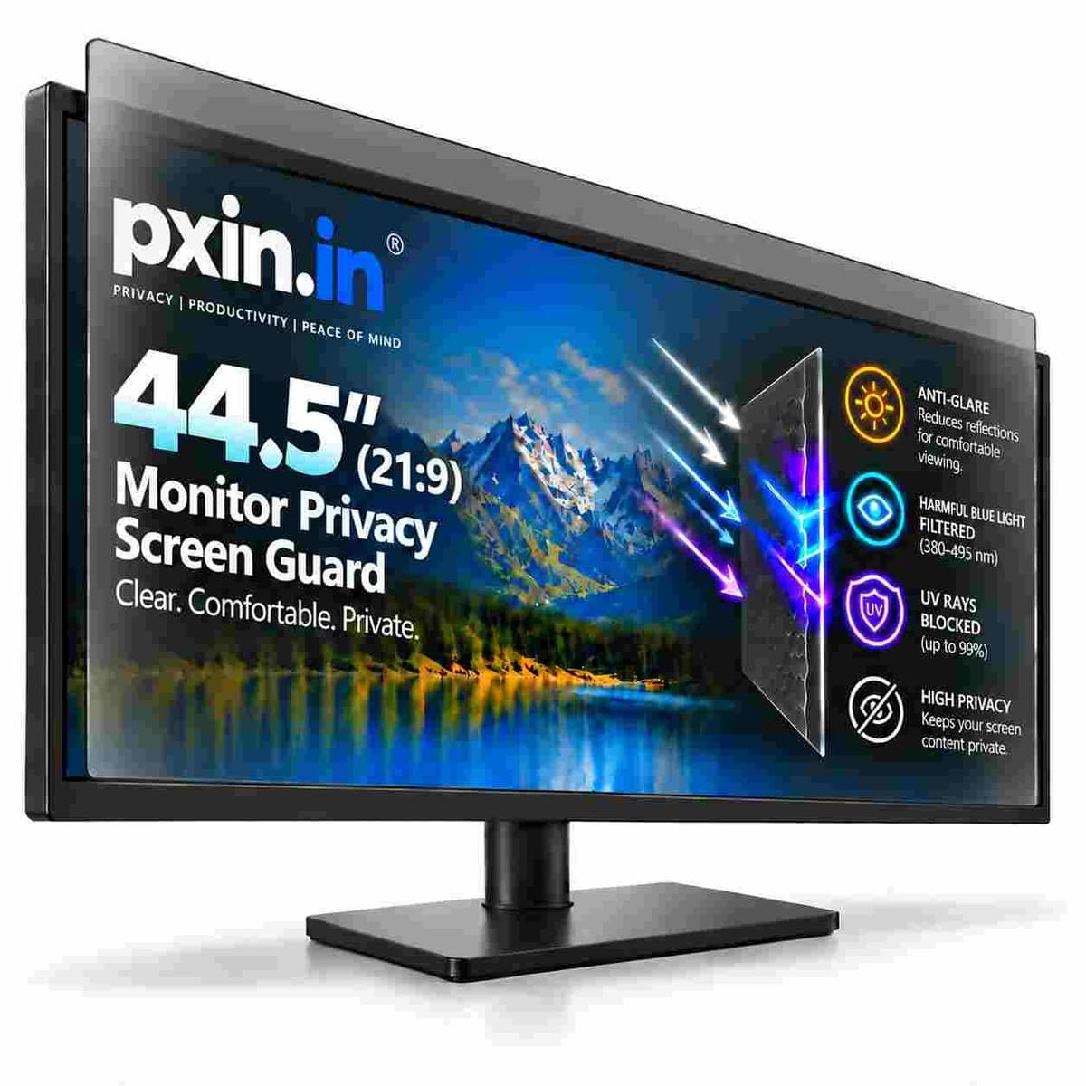 44.5 Inch (21:9) Monitor Pro Privacy (Anti Blue Light & Anti Glare) Screen Guard - Image 1