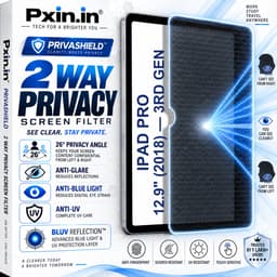 iPad Pro 12.9 Inch (2018) - 3rd Gen 2 Way Tablet Privacy Screen Guard (Anti-Blue & Anti-Glare) - Image 1
