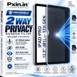 iPad Pro 12.9 Inch (M1) - 5th Gen 2 Way Tablet Privacy Screen Guard (Anti-Blue & Anti-Glare) - Image 1