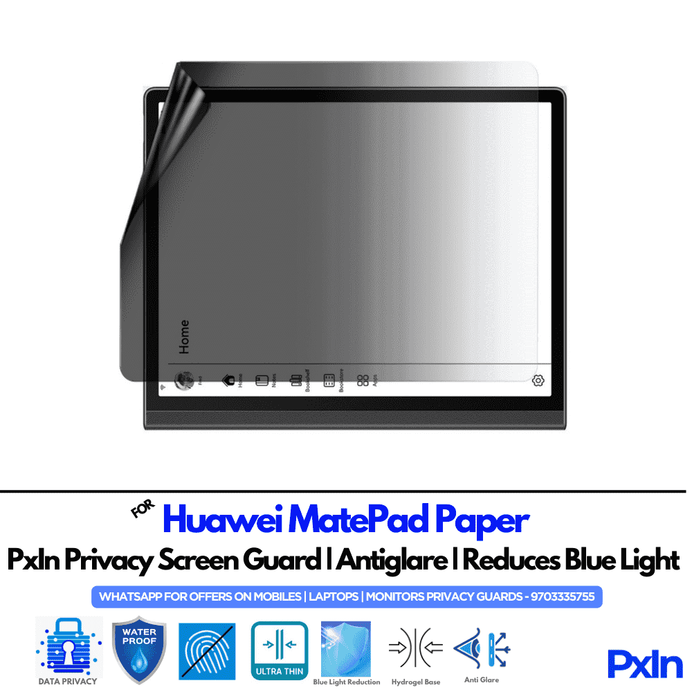 Privacy Screen Guard (Anti-Blue & Anti-Glare) for Huawei Mate Pad Paper - Image 1