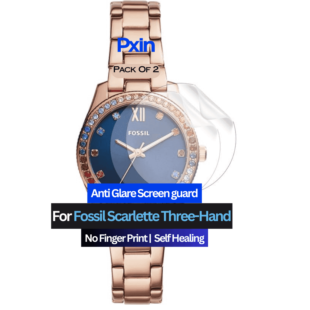 Anti-Glare Screen Guard for Fossil Scarlette Three-Hand Smartwatch