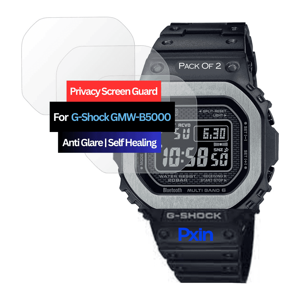 G-Shock GMW-B5000 Smartwatch Privacy Screen Guard for | Privacy Filter | Anti-Glare, Fingerprint Resistant (Pack of 2)