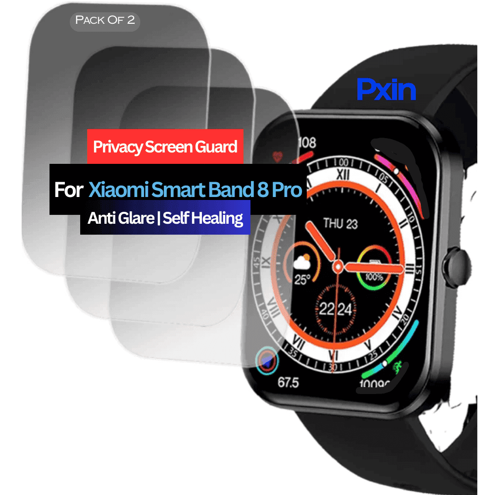 Xiaomi Smart Band 8 Pro Smartwatch Privacy Screen Guard for | Privacy Filter | Anti-Glare, Fingerprint Resistant (Pack of 2)