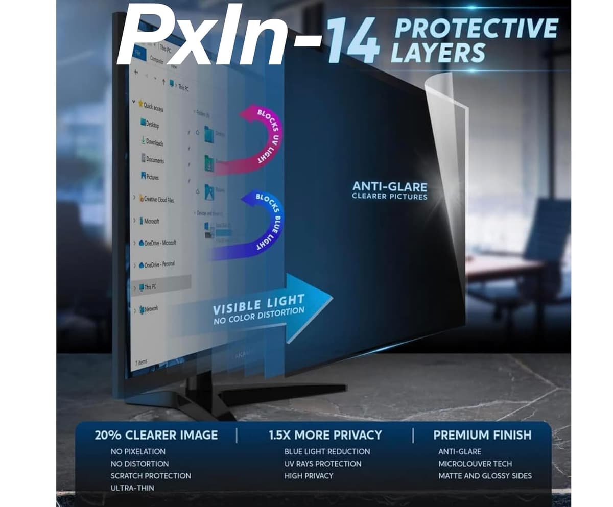 19.1 inch Monitor Pro Privacy (Anti Blue Light & Anti Glare) Screen Guard - Image 4