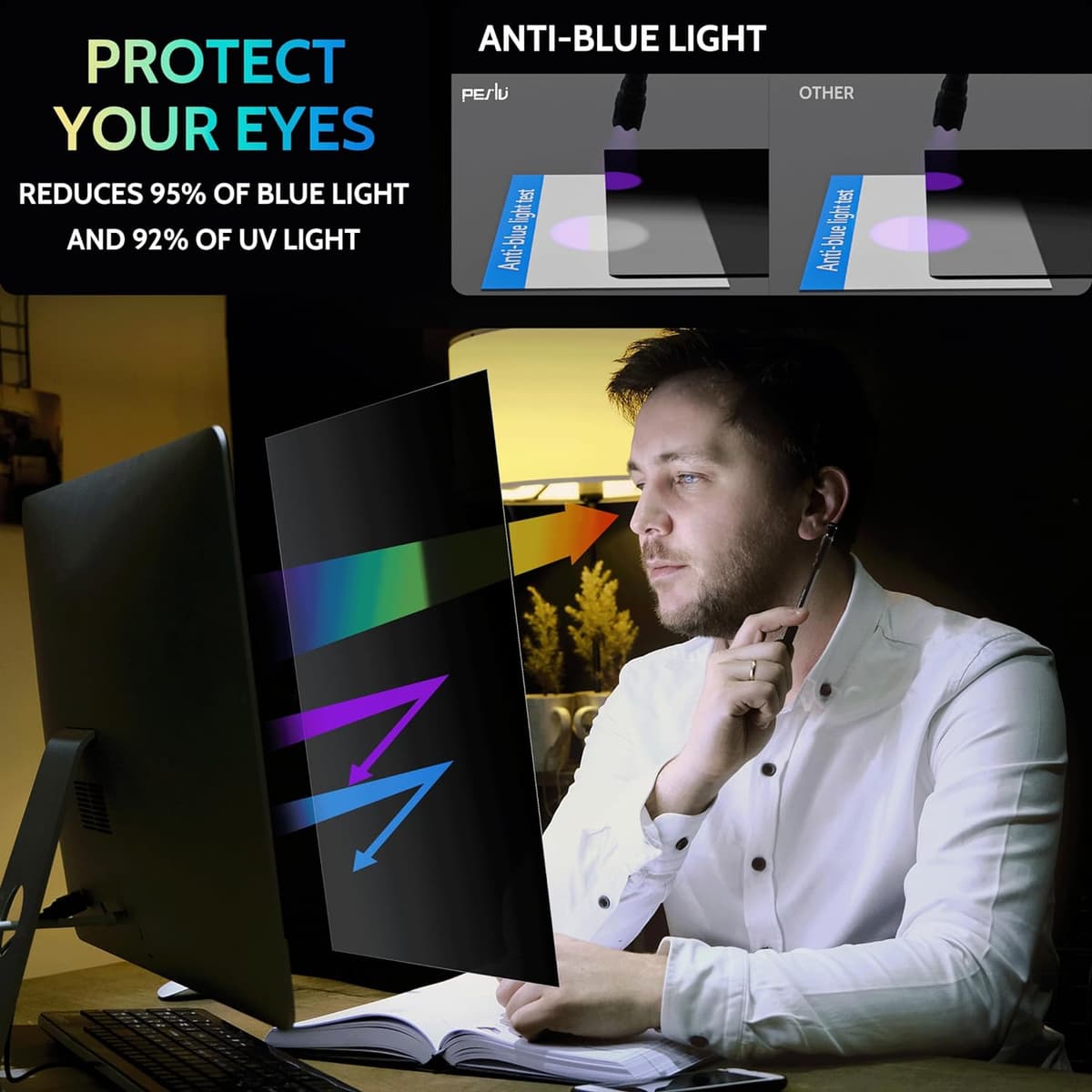 19.1 inch Monitor Pro Privacy (Anti Blue Light & Anti Glare) Screen Guard - Image 2