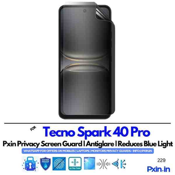 TecnoSpark40Pro Privacy screen guard