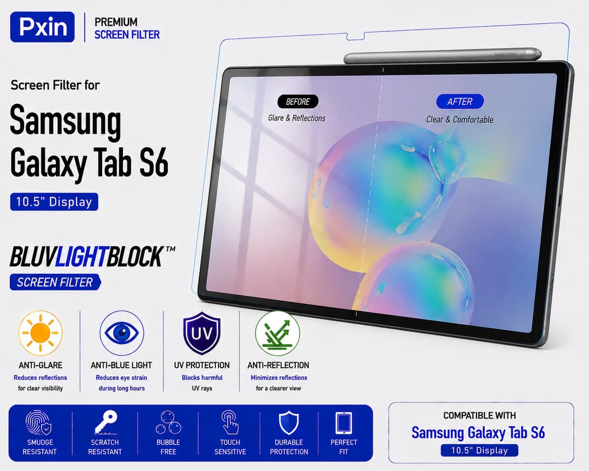 Anti Blue Light & Anti Glare Screen Guard for Samsung Galaxy Tab S6 - Image 1
