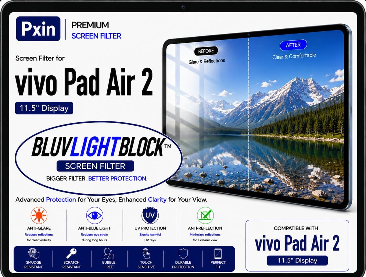 Anti Blue Light & Anti Glare Screen Guard for Vivo Pad Air 2 - Image 1