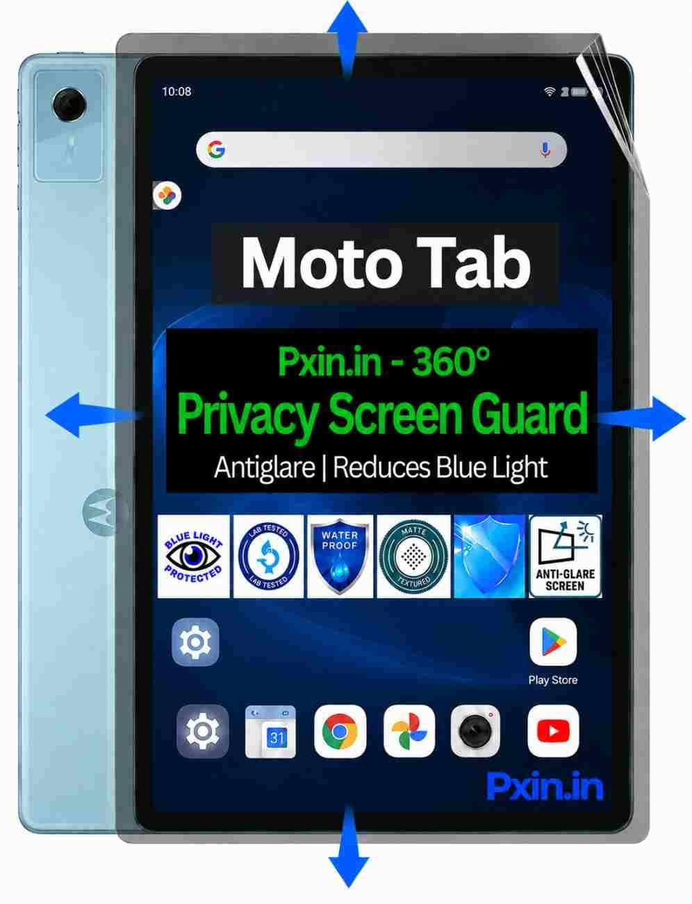 Privacy Screen Guard (Anti-Blue & Anti-Glare) for Moto Tab - Image 1