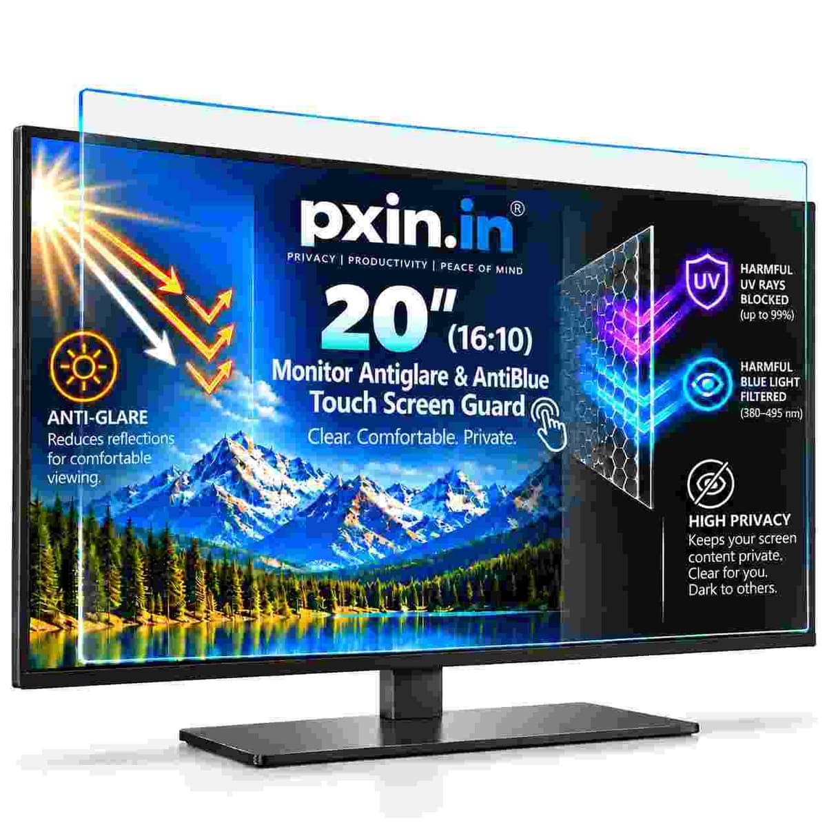 20 Inch (16:10) Touch Monitor Anti Blue Light & Anti Glare Screen Guard - Image 1