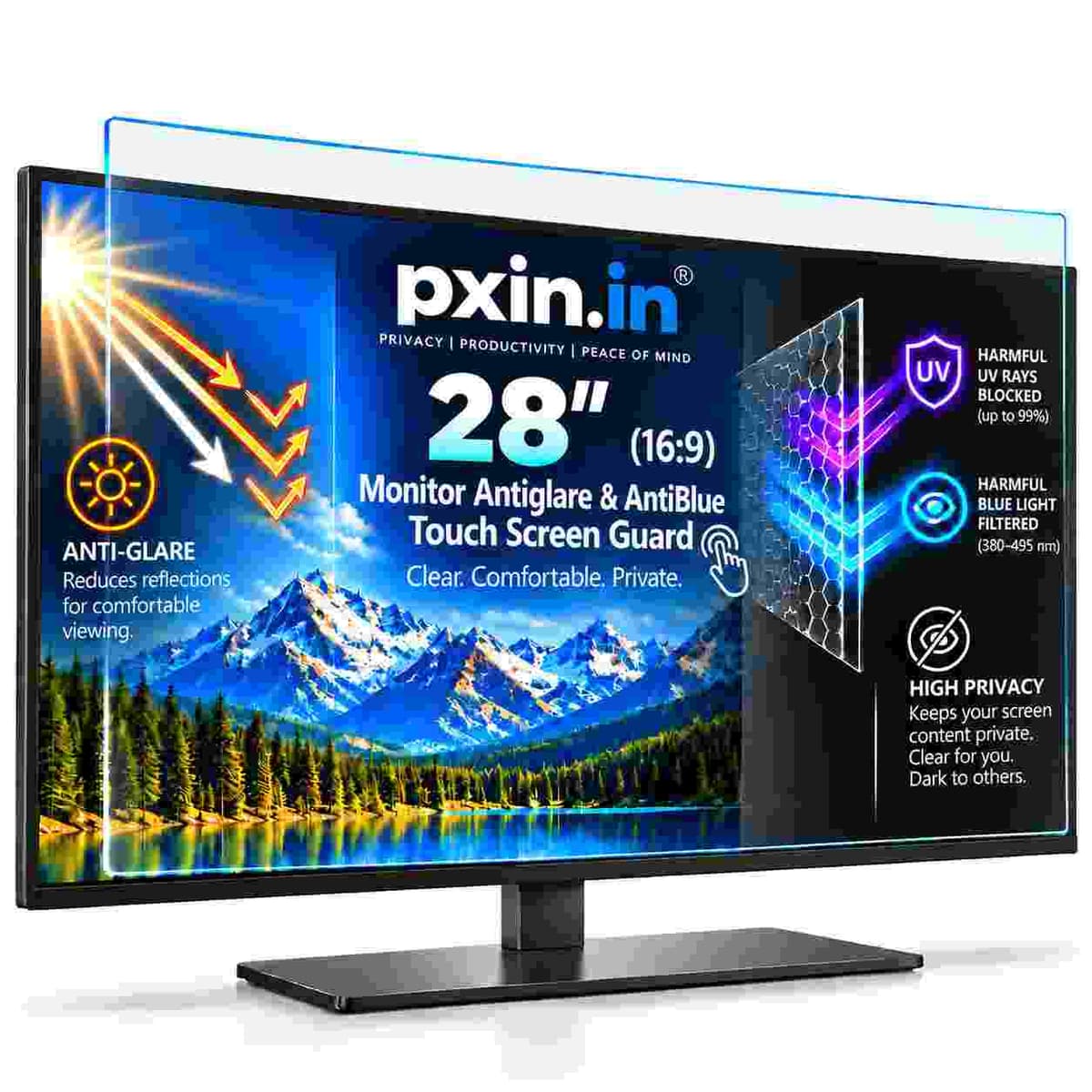 28 Inch (16:9) Touch Monitor Anti Blue Light & Anti Glare Screen Guard - Image 1