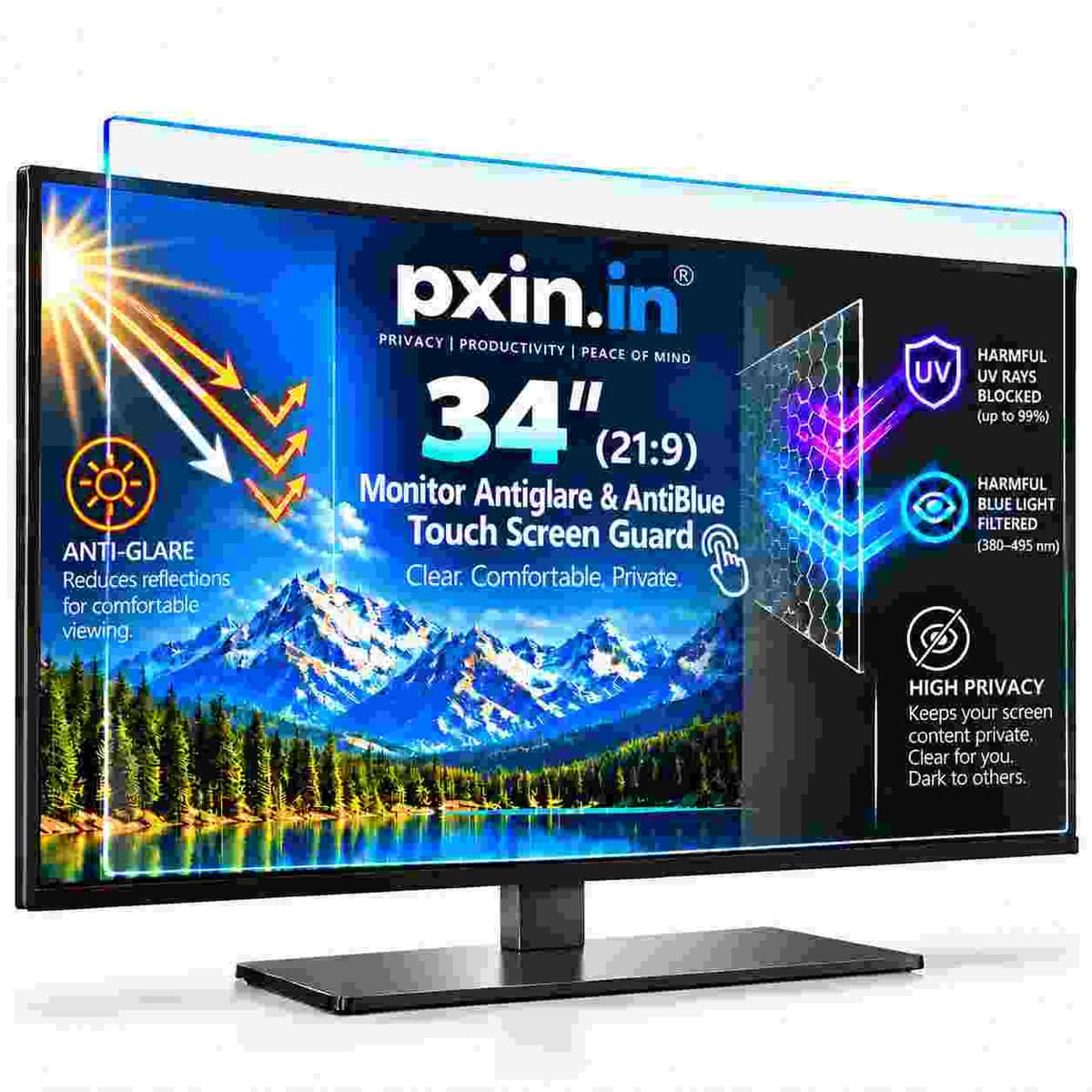 34 Inch (21:9) Touch Monitor Anti Blue Light & Anti Glare Screen Guard - Image 1