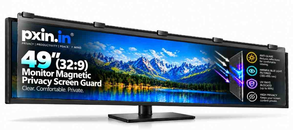 49 Inch (32:9) Monitor Magnetic Privacy (Anti Blue Light & Anti Glare) Screen Guard - Image 1